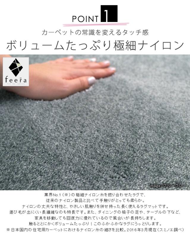 【日本製】 ラグマット CALM 200x200cm 円形 ラグ マット カーペット 無地 シンプル 防音 防ダニ 床暖 ホットカーペット(代引不可)【送料_1