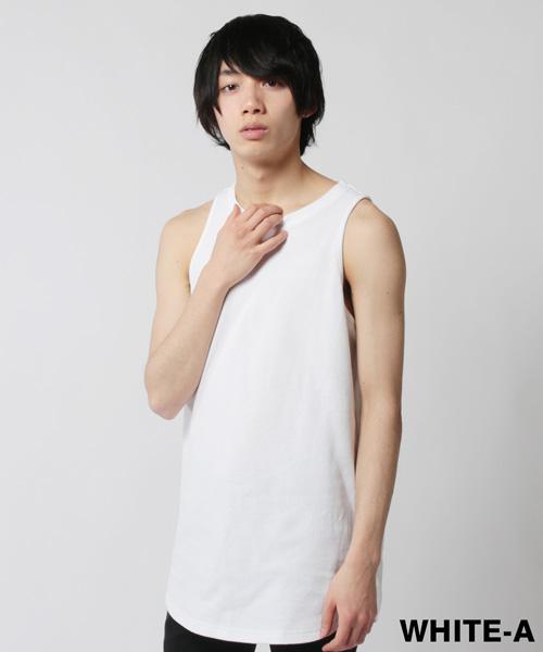 ロング丈 タンクトップ メンズ コットン ワッフル ラウンド スリットの通販はau Pay マーケット Spu スプ