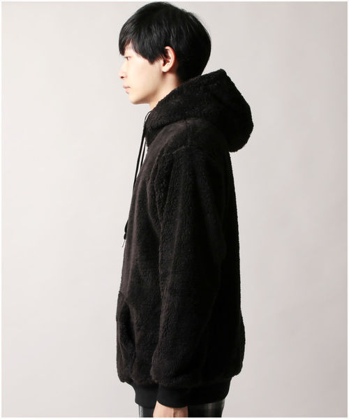 マイクロ ボア ハーフ ジップ ビッグ プルオーバー パーカー メンズ トップス 秋 冬 モード 長袖 コーデの通販はau Pay マーケット Spu スプ