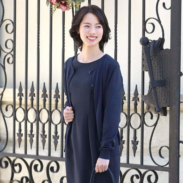 カーディガン レディース 濃紺 紺 長袖 クルーネック お受験スーツ用 おしゃれ フォーマル 入学式 オフィス 通勤トップス 大きいサイズ の通販はau Pay マーケット Nina S ニナーズ