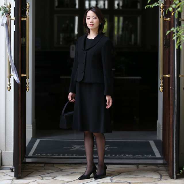 ブラックフォーマル レディース 喪服 礼服 日本製生地 大きいサイズ