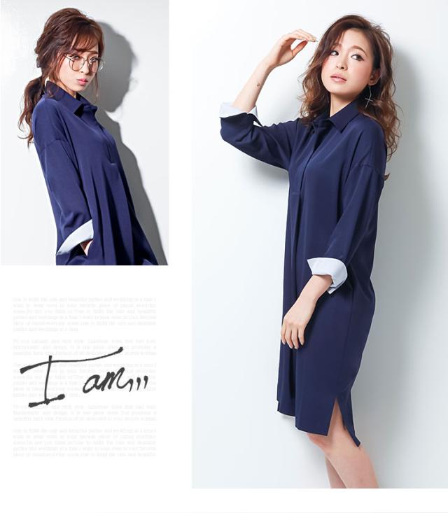 パーティードレス I am ドレス 袖あり シャツ ワンピース パーティー