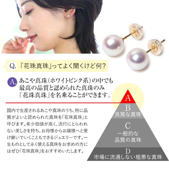 あこや真珠 ピアス 花珠 7.0-7.5mm K18 K14WG 日本製 鑑定書・保証書付 パール パールピアス 一粒 アクセサリー レディース アコヤ真珠 真珠 ゴールド 18金 金属アレルギー 結婚式 入学式 卒業式 成人式 プレゼント ギフト ケース付 P501HN 送料無料_3