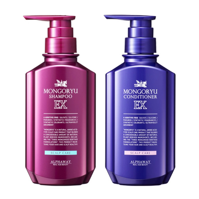 (2本セット)モンゴ流 シャンプー EX 350ml or リペアコンディショナー EX 350ml スカルプケア どちらかをご選択下さい (送料無料)