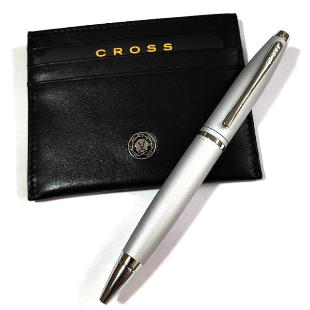 CROSS クロス シルバー ボールペン ツイスト式 専用ペンケース付き