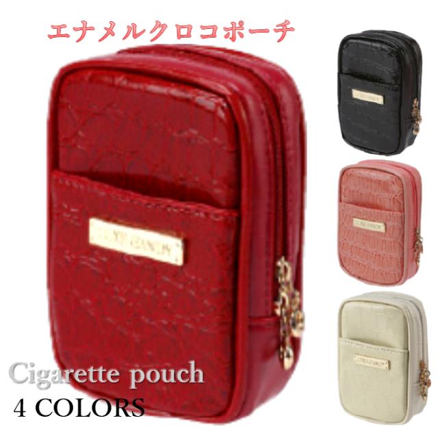 タバコポーチ レディース 可愛い エナメルクロコ シガレットケース ロング レッド ブラック ホワイト ピンク かわいい シガレットポーチ の通販はau Pay マーケット Zippo ライター タバコケース 喫煙具のハヤミ Au Pay マーケット店