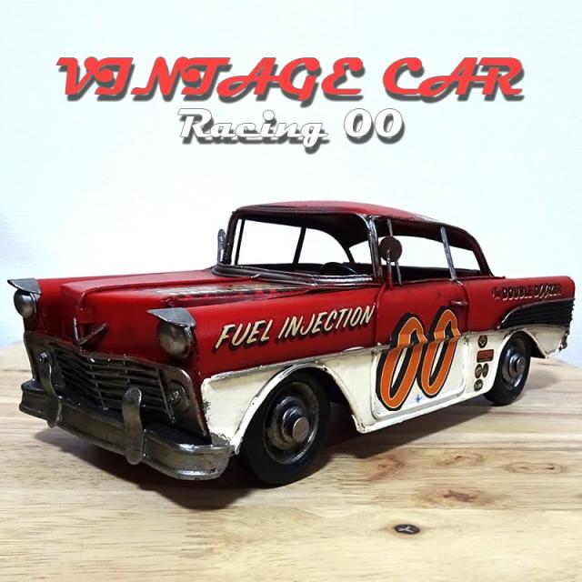 ヴィンテージカー レトロ Racing 00ブリキ 置物 車 かっこいい