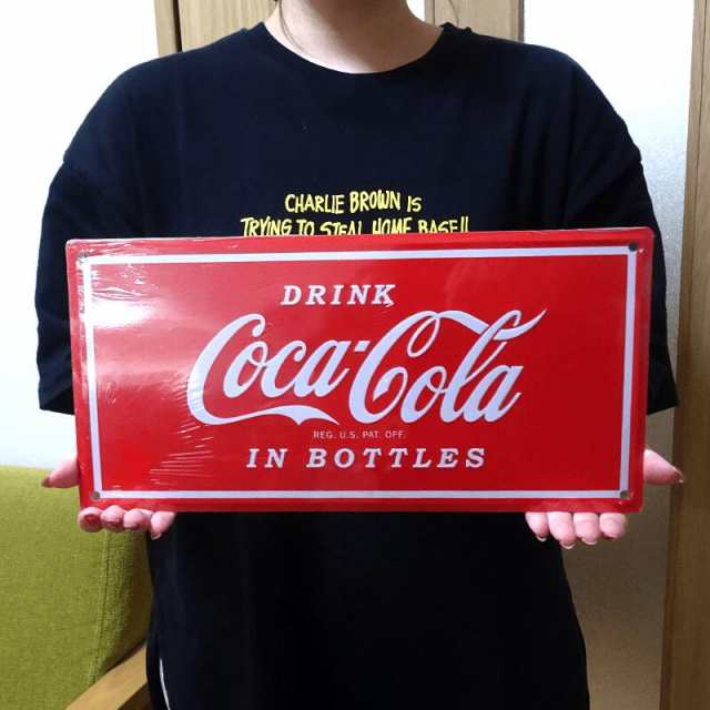 ブリキ看板 コーラ COCA-COLA TIN PLATE DRINK エンボスメタルサイン