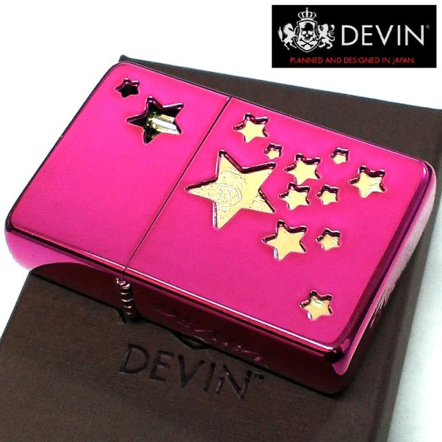 DEVIN ガス注入式 ターボフレームライター スケルトンスター ヴァイオレット 星 日本製 ピンク 可愛い おしゃれ かっこいいの通販は