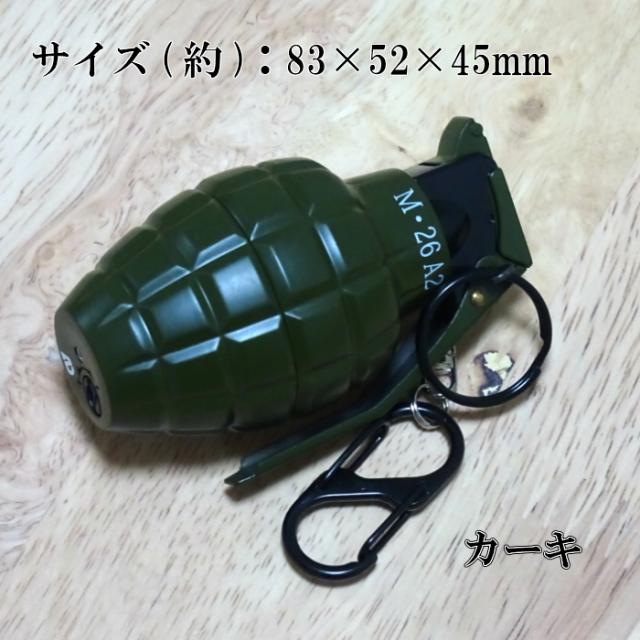 電子式ガスライター グレネードターボライター カーキ ミリタリー系 電子式ガスライター グレネードターボライター カーキ ミリタリー系