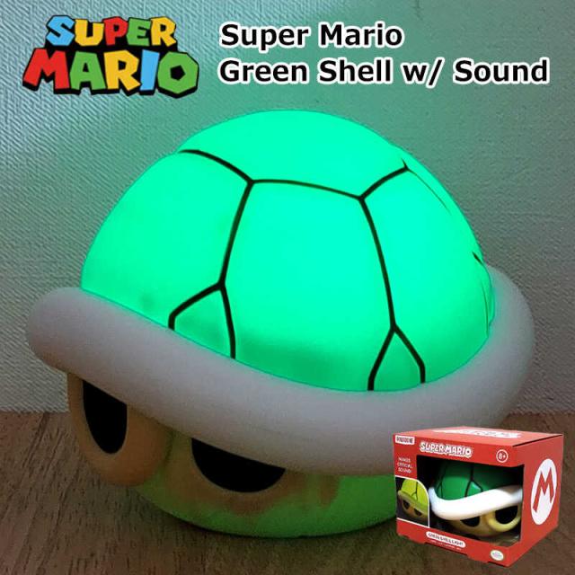 スーパーマリオ LED サウンド付き 照明 緑こうら マリオカート グリーン シェル 任天堂 ゲーム 正規ライセンス品 ライト おしゃれ フィギュア アメリカン 雑貨 置物 インテリア ディスプレイ ギフト プレゼント