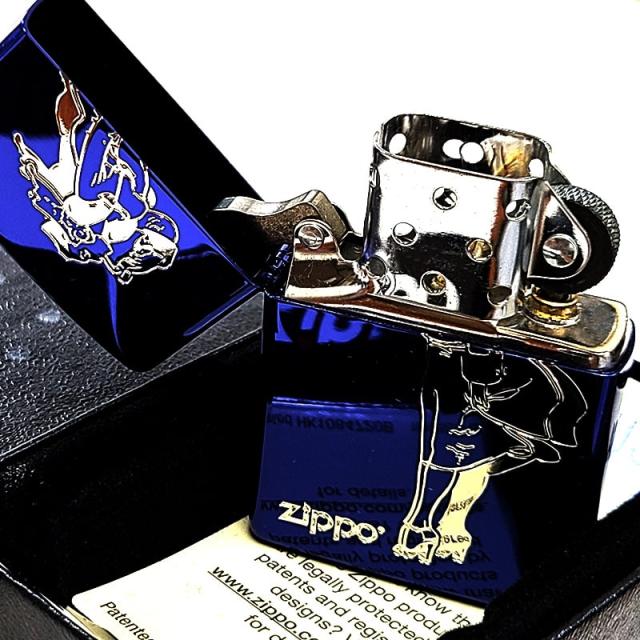 ZIPPO ライター クラシカル ウィンディ ロゴ 彫刻 ジッポ イオンブルー レトロ おしゃれ アメリカン クラシック Windy かわいい ビンテージ 美しい レディース メンズ ギフト_3