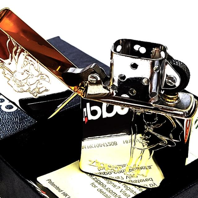 ZIPPO ウィンディ クラシック シルバー＆ゴールド 彫刻 ジッポ ライター 金銀 ロゴ おしゃれ アメリカン クラシカル Windy かわいい ビンテージ 美しい メンズ ギフト レトロ プレゼント_3