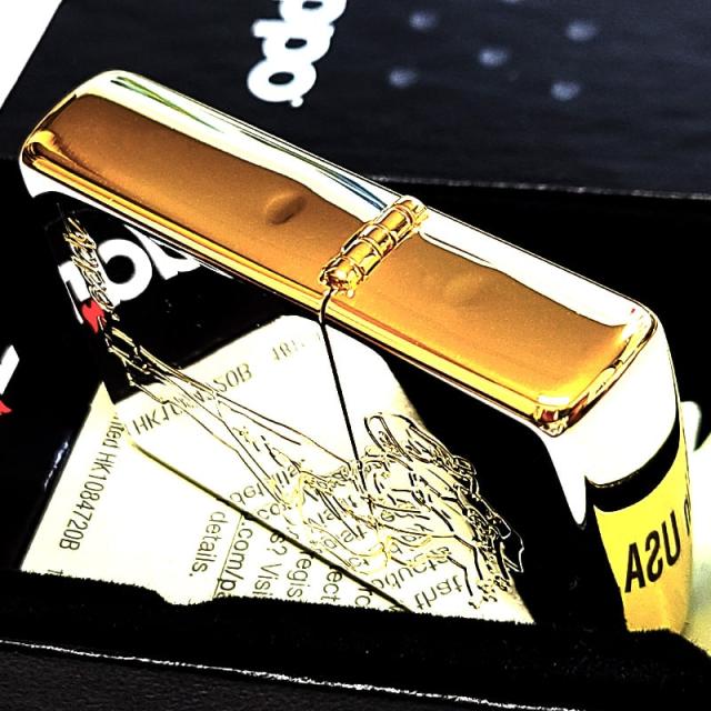ZIPPO ウィンディ クラシック シルバー＆ゴールド 彫刻 ジッポ ライター 金銀 ロゴ おしゃれ アメリカン クラシカル Windy かわいい ビンテージ 美しい メンズ ギフト レトロ プレゼント_5