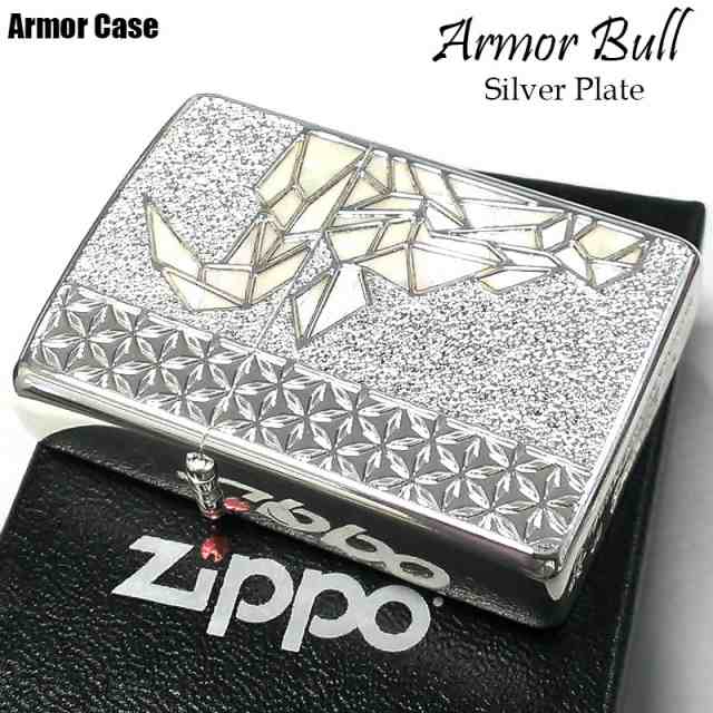 ZIPPO多数出品中ZIPPO ライター Bull アーマー ジッポー 限定 シェル 牛 天然貝象嵌