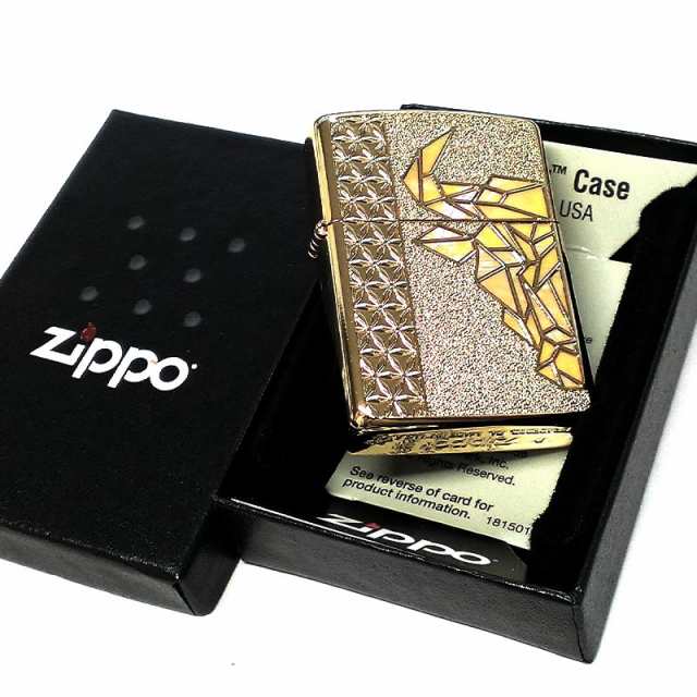 ZIPPO アーマー 限定 ジッポー ライター 牛 シェル Bull 天然貝象嵌 