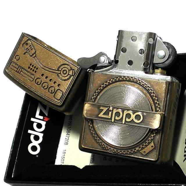 愛用 ZIPPO ライター ユーズドフィニッシュ レコード ジッポ 可動式