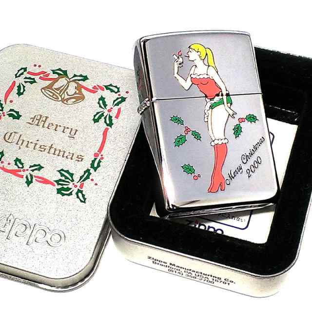 ZIPPO 一点物 ウィンディ クリスマスレディ サンタ おしゃれ 2000年製