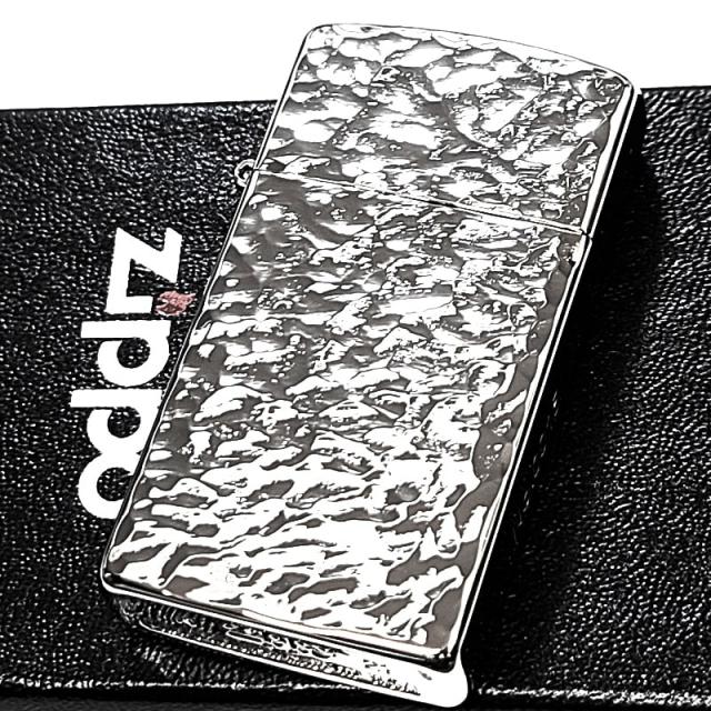ZIPPO ライター スリムハンマートーン プラチナシルバー ジッポ かっこいい 限定シリアルナンバー入り 両面加工 おしゃれ メンズ レディース ギフト プレゼント_1