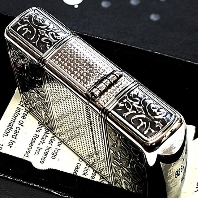 ZIPPO アーマー 4面加工 アラベスク 細密彫刻 ジッポ ライター 中世模様 おしゃれ シルバー 重厚 銀燻し かっこいい 高級 レディース メンズ プレゼント ギフト_5