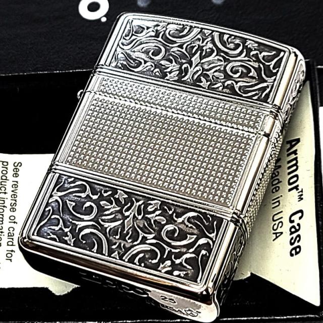 ZIPPO アーマー 4面加工 アラベスク 細密彫刻 ジッポ ライター 中世模様 おしゃれ シルバー 重厚 銀燻し かっこいい 高級 レディース メンズ プレゼント ギフト_7