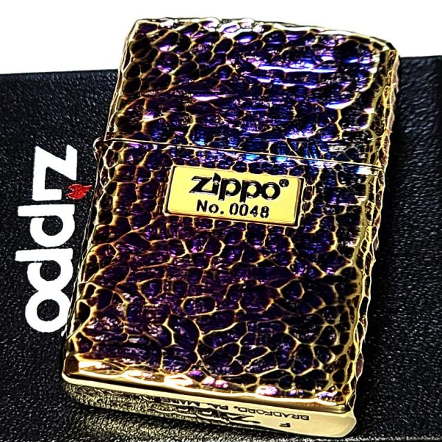 ZIPPO 5面加工 アーマー ハンマートーン おしゃれ オーロラゴールド 