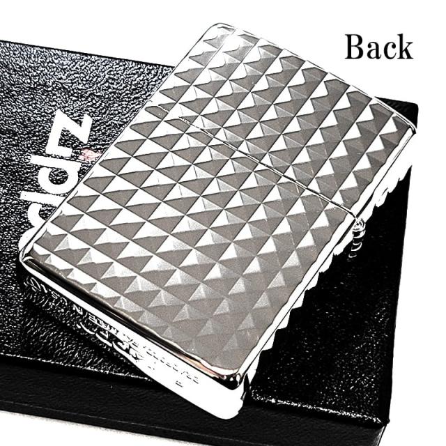ZIPPO アーマー ダイヤカット 彫刻 ジッポ ライター 4面加工 鏡面仕上げ おしゃれ シルバー かっこいい ダイアモンド 重厚 高級 ギフト