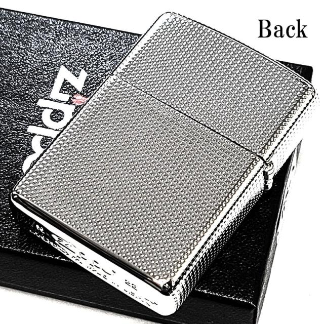ZIPPO ライター アーマー プラチナシルバー ジッポ ロゴ 5面細密加工 