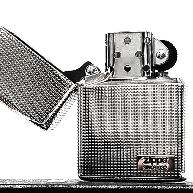 ZIPPO ライター アーマー プラチナシルバー ジッポ ロゴ 5面細密加工 