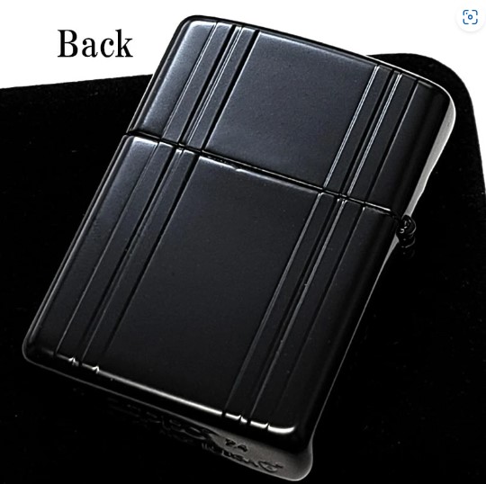 ZIPPO 限定 アーマー ダブルストライプ マットブラック ジッポ ライター 両面加工 ロゴ ゴールドプレート メタル貼り 黒金 シリアルナンバー入り_2