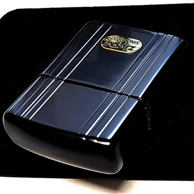 ZIPPO 限定 アーマー ダブルストライプ マットブラック ジッポ ライター 両面加工 ロゴ ゴールドプレート メタル貼り 黒金 シリアルナンバー入り_5