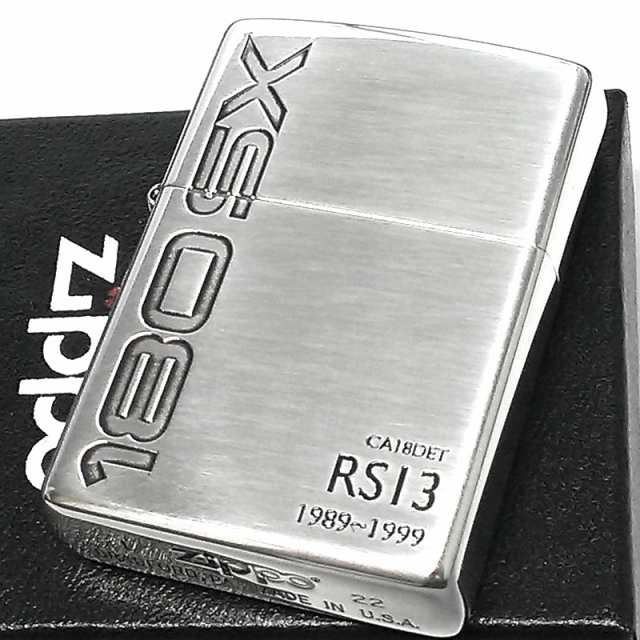 送料無料HOTZIPPO 180SX RS13 ジッポライター 日産公認モデル 車 シルバー 喫煙具・ライター