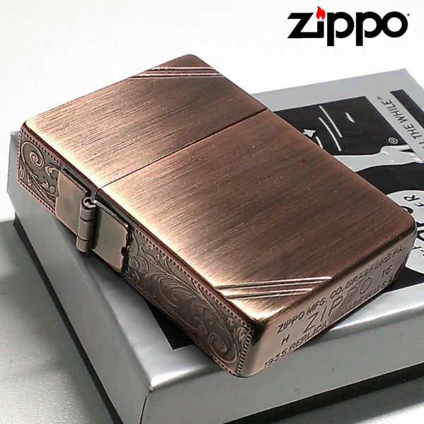 ZIPPO 1935 ジッポ ライター 1935年復刻レプリカ カッパー 銅古美 3面