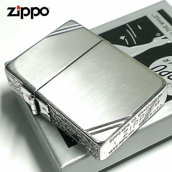 クールsilver.銀製メタル付　スクエア四角3バレル1935タイプ zippo