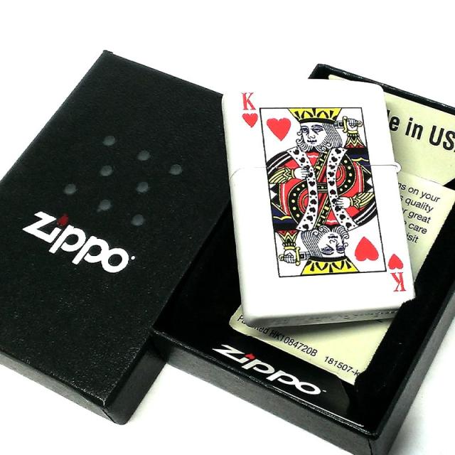 ZIPPO ライター トランプ ハートのエース 裏面キング ジッポ 両面加工