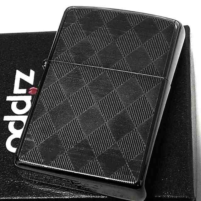 ZIPPO アーガイル ジッポ ライター ブラック かっこいい チタン加工 黒