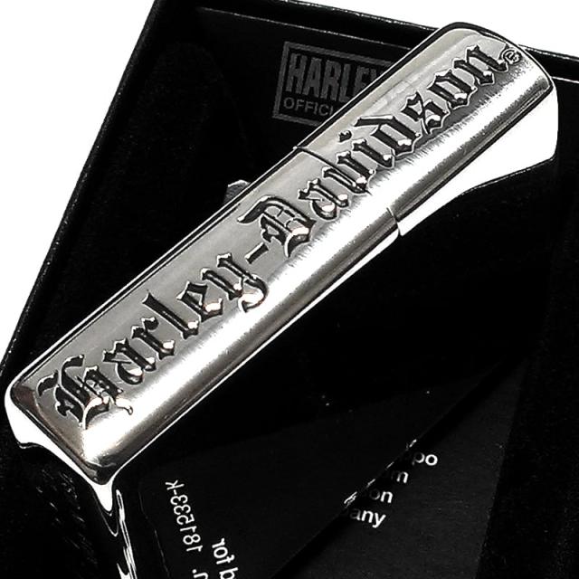 ZIPPO ハーレー ダビッドソン スカル シルバー サイド彫刻 ロゴ かっこいい ジッポライター ドクロ おしゃれ 銀燻し メンズ プレゼント_2