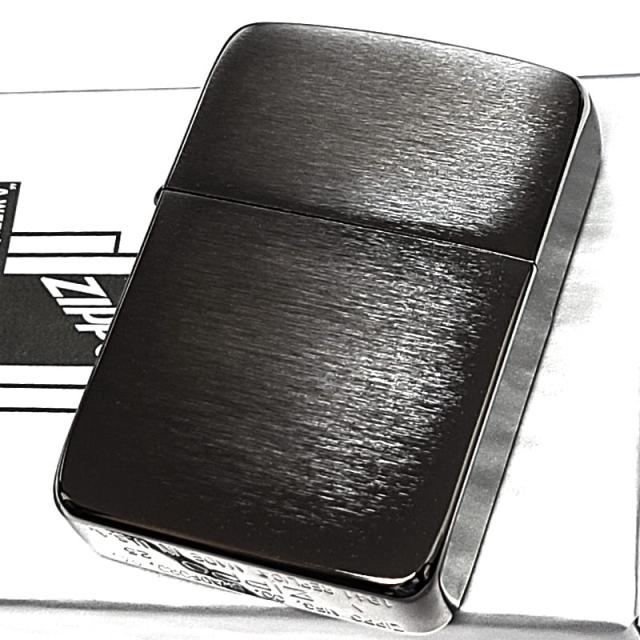 ZIPPO 1941 復刻レプリカ ジッポ ライター ガンメタサテン かっこいい シンプル ブラック 丸角 メンズ おしゃれ ギフト プレゼント