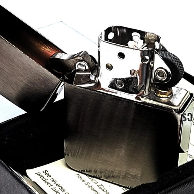 ZIPPO 1941 復刻レプリカ ジッポ ライター ガンメタサテン かっこいい シンプル ブラック 丸角 メンズ おしゃれ ギフト プレゼント_3