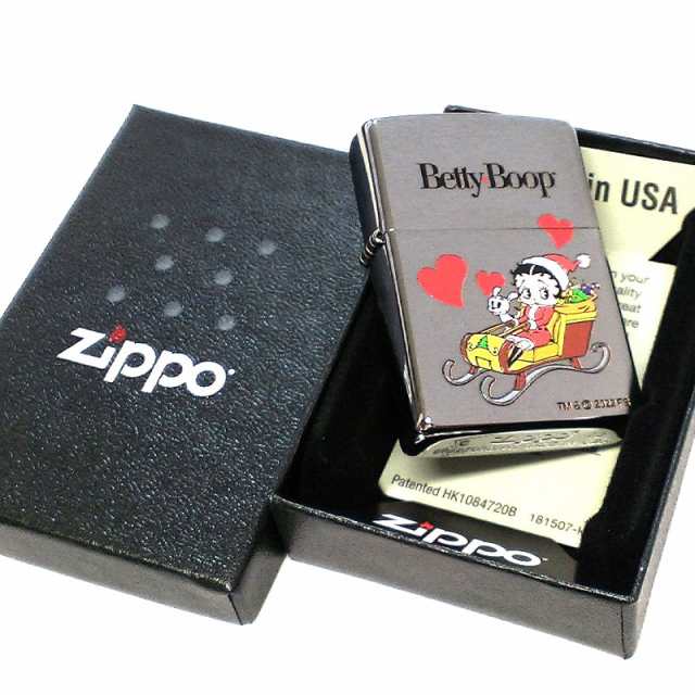 ZIPPO Betty Boop 革巻 ホワイト