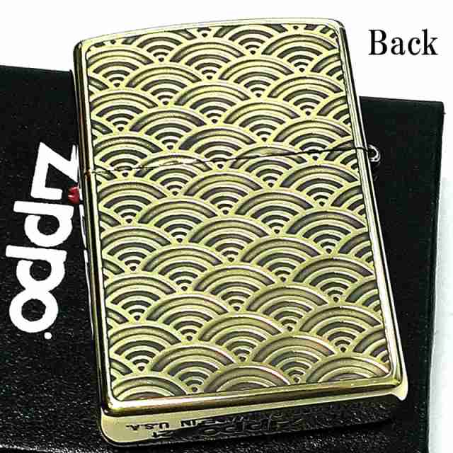 ZIPPO ライター 龍 ジッポ ドラゴン 和柄 ブラス 彫刻 両面加工