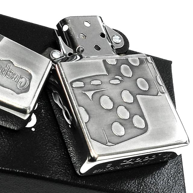 ZIPPO ライター ダイス GAME サイコロ ジッポ シルバーイブシ 両面加工 クラップス おしゃれ かっこいい メンズ プレゼント レディース ギフト_3