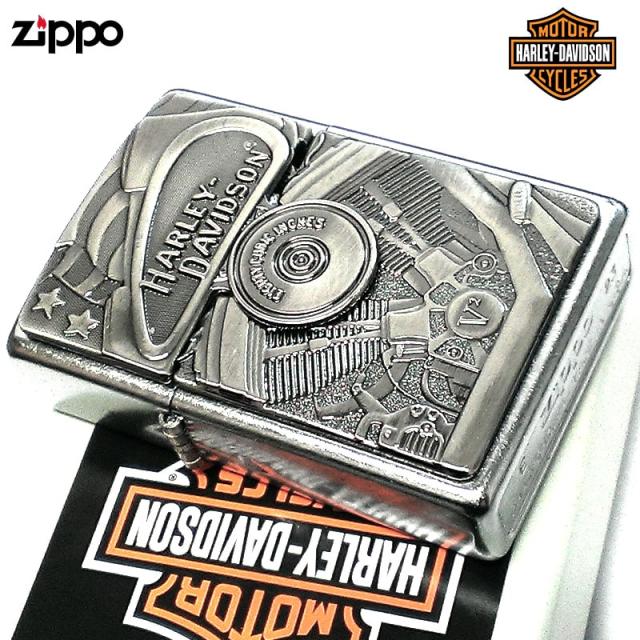 ZIPPO ライター ハーレーダビッドソン ジッポ イーグルメタル アンティークシルバー 両面加工 国内限定モデル 銀 鷲 ZIPPO ライター HARLEY-DAVIDSON ハーレーダビッドソン HDP-78