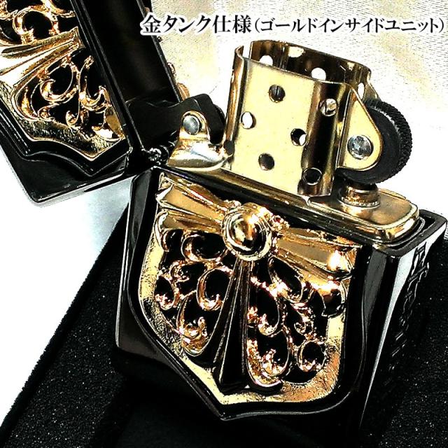 ZIPPO ライター メタルジャケット ジッポ 超重厚 ブラックニッケル 