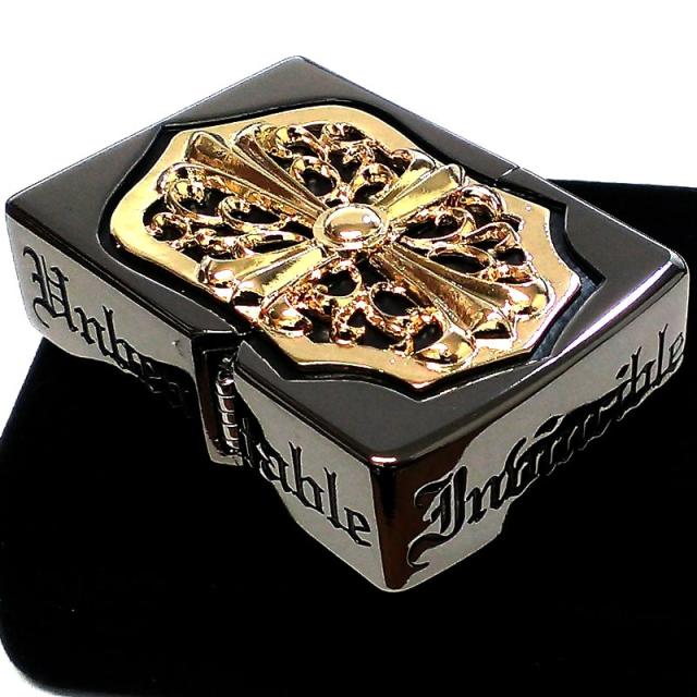 ZIPPO ライター メタルジャケット ジッポ 超重厚 ブラックニッケル 
