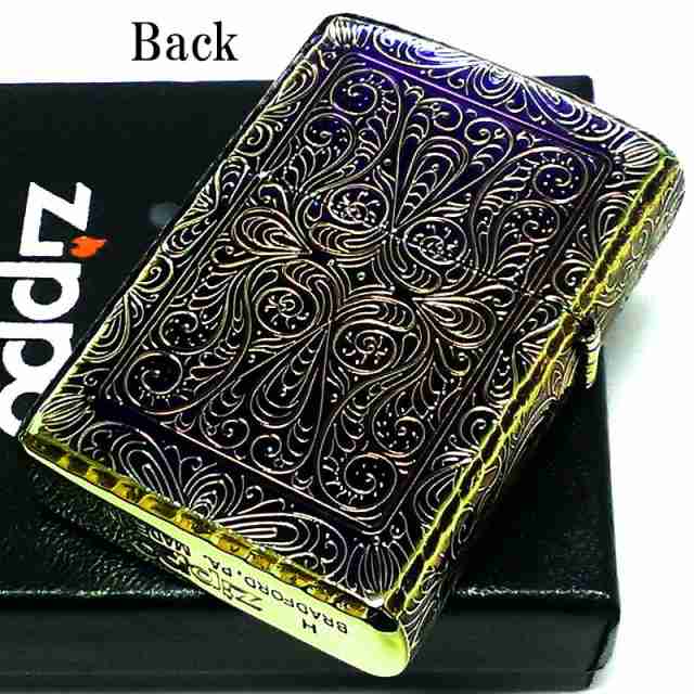 ZIPPO 限定 アラベスク 5面彫刻 オーロラゴールド ジッポ