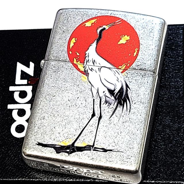 ジッポ ライター 鶴 ZIPPO 和柄 アンティークシルバー 銀バレル 日本 銀 お守り おしゃれ シンプル 渋い メンズ レディース かっこいい プレゼント ギフト 6,424円