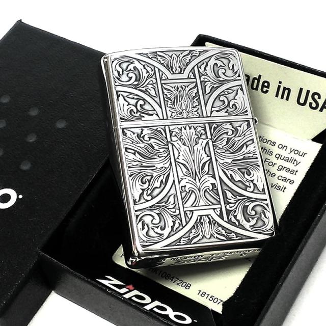 ZIPPO ライター ケルベロス 紋章 クレスト ジッポ シルバー ギリシャ神話 両面加工 銀燻し仕上げ 彫刻 かっこいい 番犬 おしゃれ 御守り_4