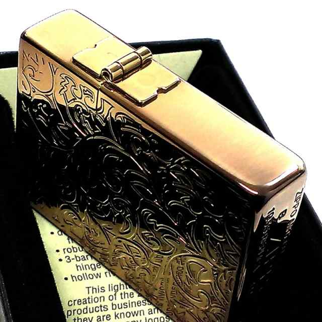 ZIPPO ライター ジッポ 1935 復刻レプリカ ゴールド ブラス燻し 