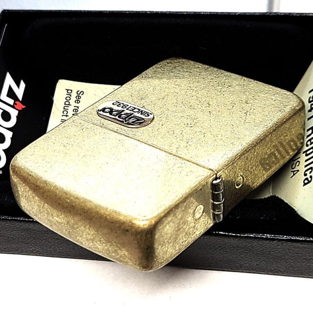 ZIPPO ライター 1941 復刻レプリカ ユーズド加工 真鍮バレル アンティークブラス シルバープレート メタル貼り ジッポ シンプル かっこいい_4